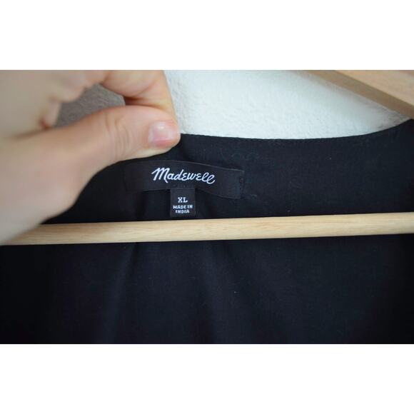 Madewell V-Neck Puff-Sleeve Mini Dress in Floral Ikat XL - Picture 6 of 7